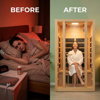 Far Infrared Wooden Sauna Room Home Sauna Spa for 1 Person1140W — Before & After