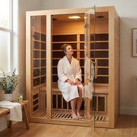 Far Infrared Wooden Sauna Room Home Sauna Spa for 1 Person1140W — Lifestyle