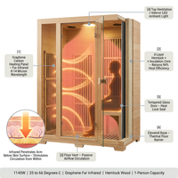 Far Infrared Wooden Sauna Room Home Sauna Spa for 1 Person1140W — How It Works