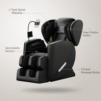 Full Body Massage Chair L Track Zero Gravity Shiatsu Massage Recliner W/5 Modes — infographic