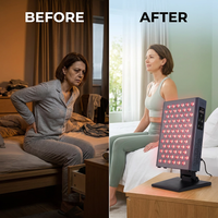 Red Light Therapy, Red near Infrared LED Panel, 72 Quad Chip Flicker Free Leds, Ultra Series, Clinical Grade Device - Popular — Before & After